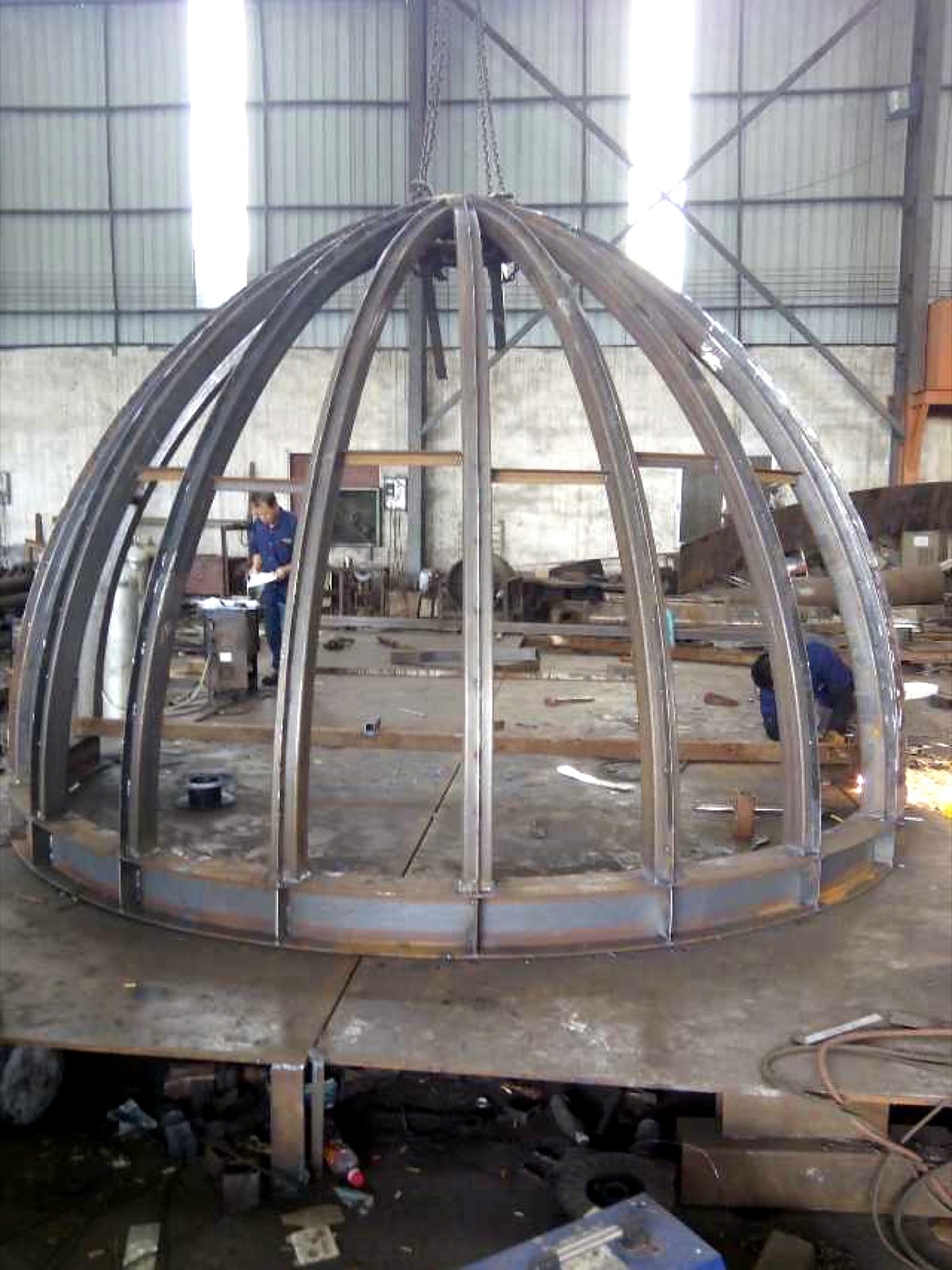 澳门赌场顶装穹顶 · 穹顶钢架施工现场