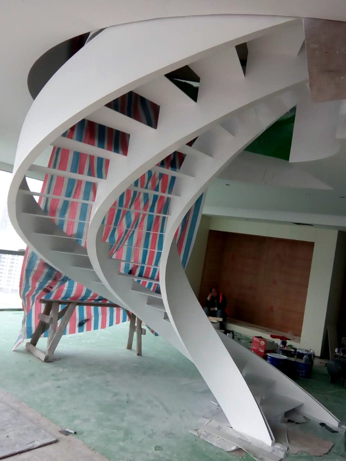 Helical staircase — Prince's Building, Shekou, Shenzhen