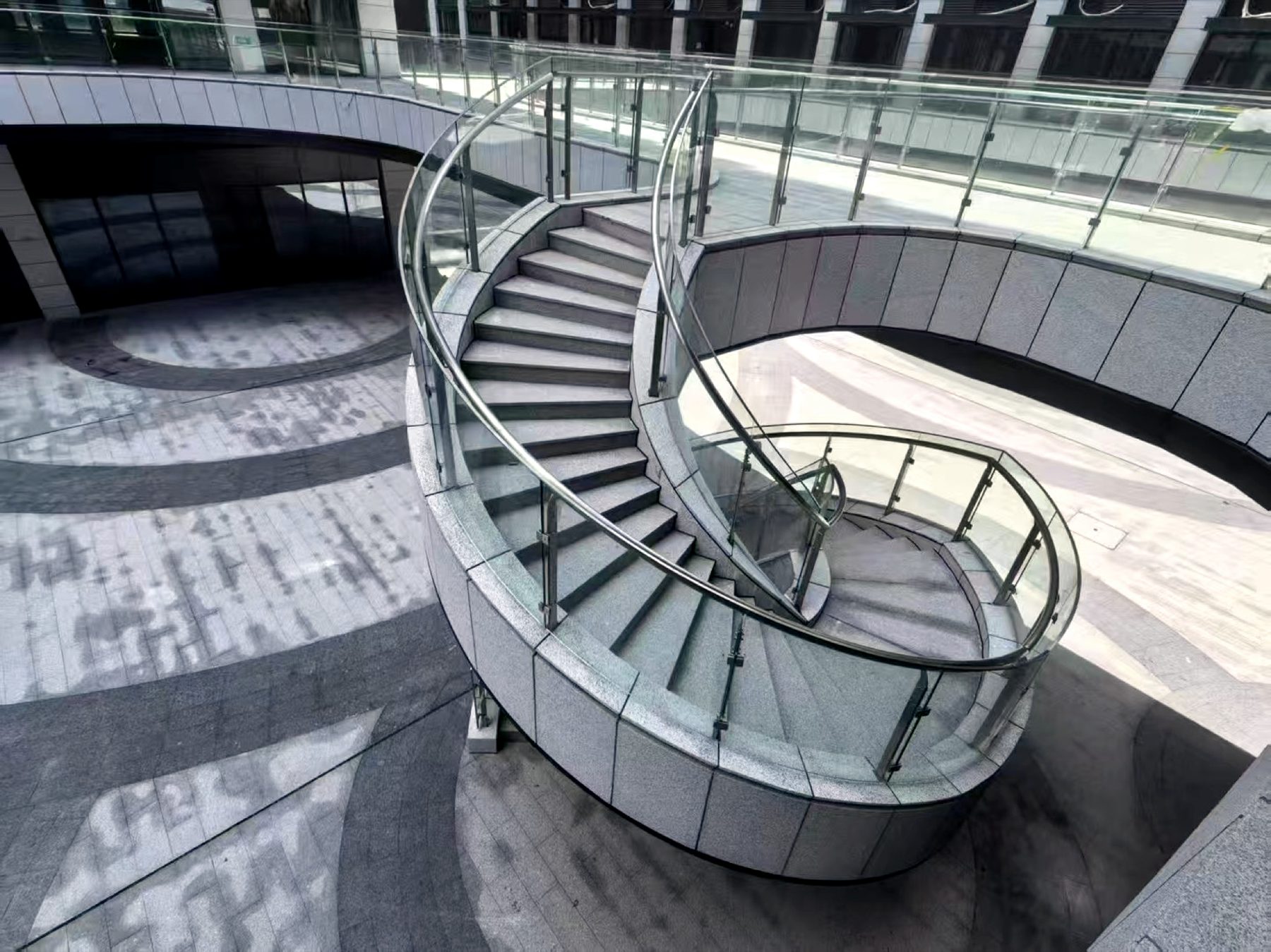 External helical staircase — Xuelei fragrance industrial base, Guangzhou